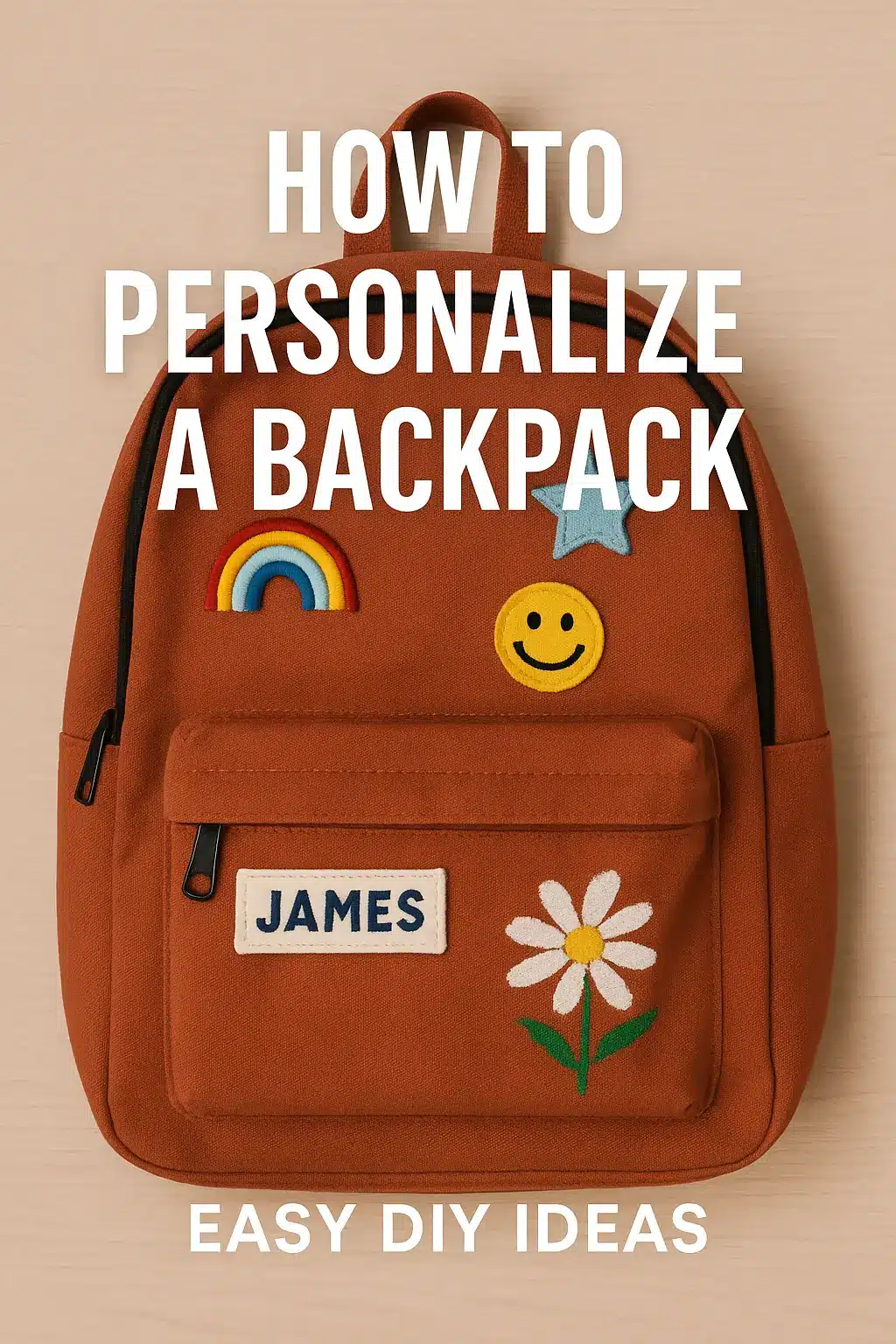 personalize a backpack
