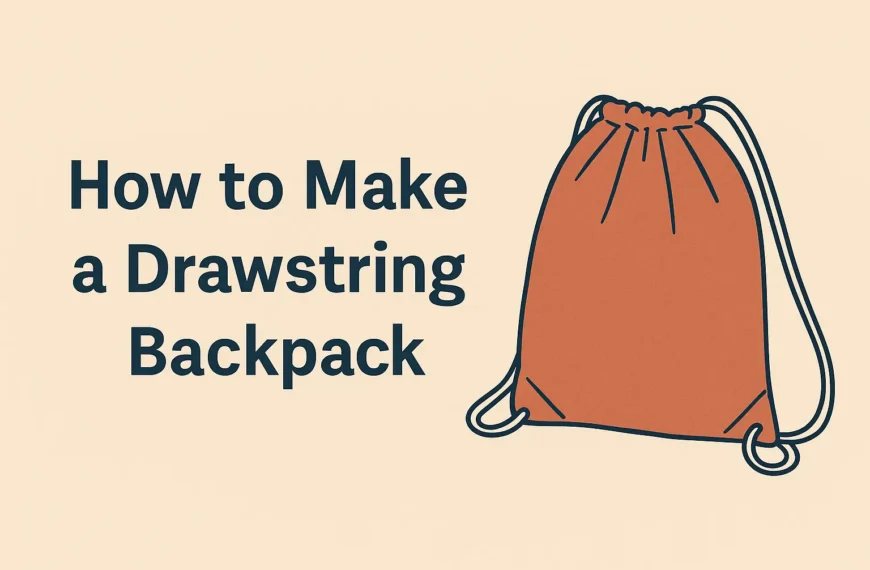 How do you make a drawstring backpack?