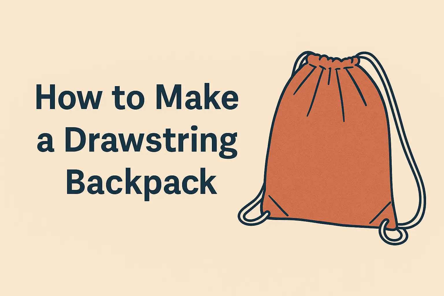 How do you make a drawstring backpack?