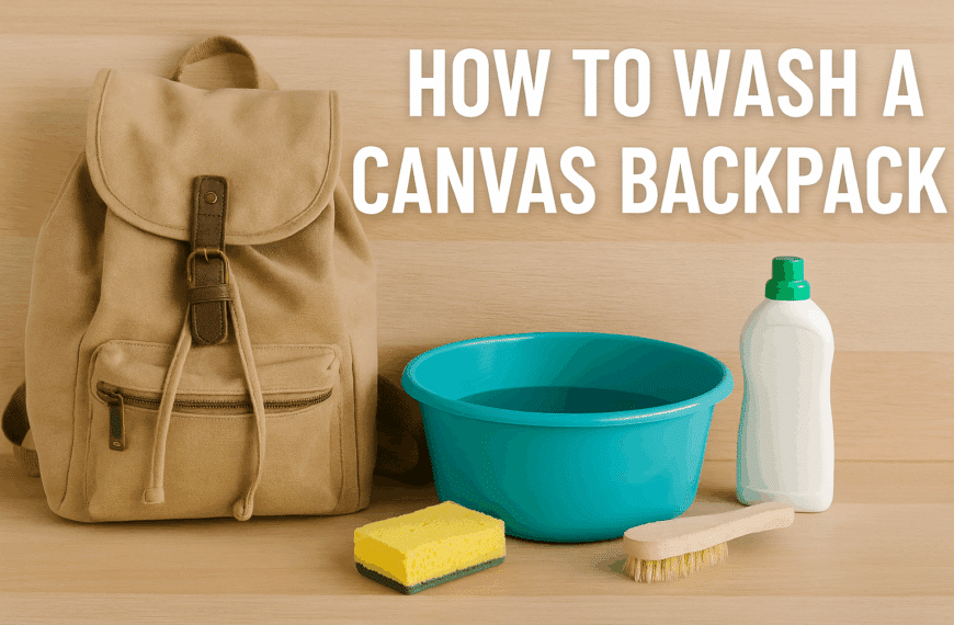 how to wash a canvas backpack?