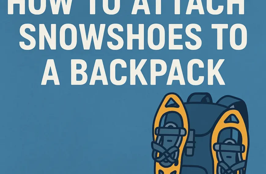 How to attach snowshoes to a backpack?